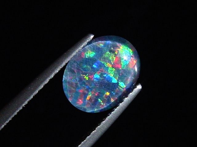 Opal 10 x 8 mm oval cabochon triplet - Australia