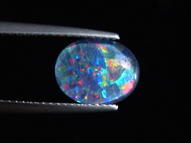 Opal 10 x 8 mm oval cabochon triplet - Australia