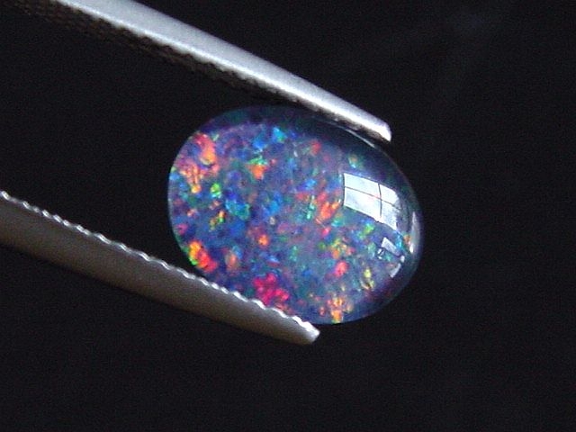 Opal / Edelopal 10 x 8 mm Oval Cabochon Triplette - Australien