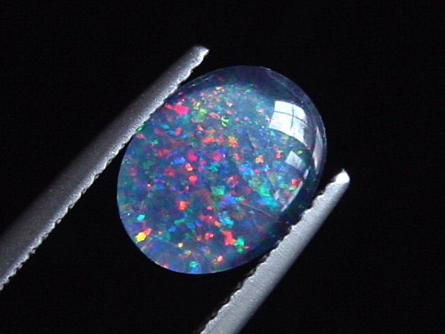 Opal / Edelopal 10 x 8 mm Oval Cabochon Triplette - Australien