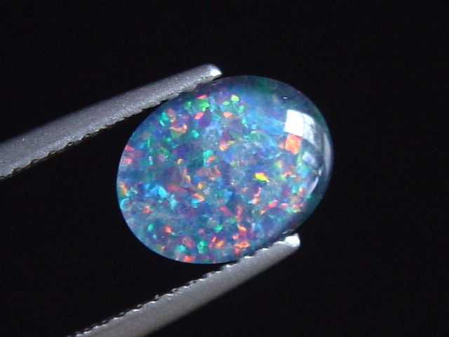 Opal / Edelopal 10 x 8 mm Oval Cabochon Triplette - Australien