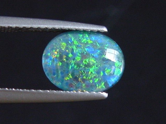 Opal / Edelopal 10 x 8 mm Oval Cabochon Triplette - Australien