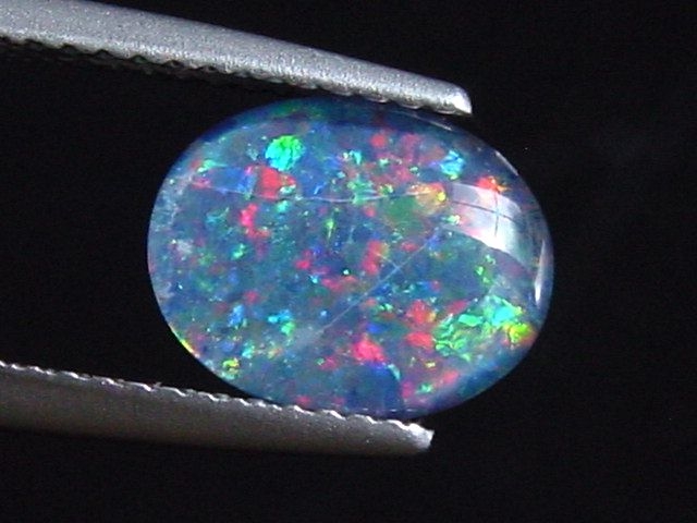 Opal / Edelopal 10 x 8 mm Oval Cabochon Triplette - Australien