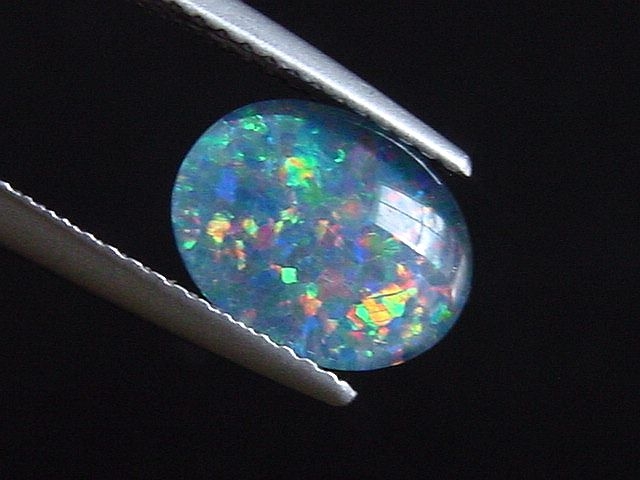 Opal / Edelopal 10 x 8 mm Oval Cabochon Triplette - Australien