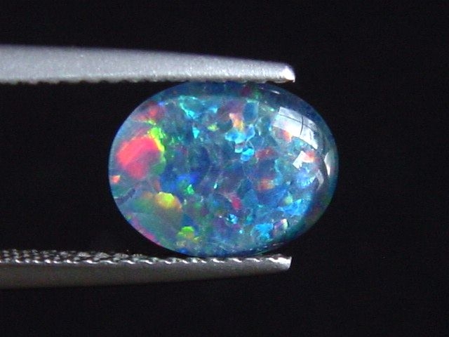Opal 10 x 8 mm oval cabochon triplet - Australia