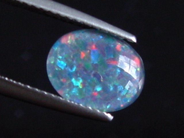 Opal / Edelopal 10 x 8 mm Oval Cabochon Triplette - Australien