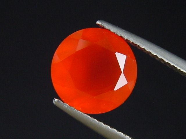 Karneol 3,24 Ct. leuchtendes orangerot 10 mm Rund Indien