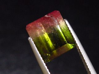 Turmalin zweifarbig 5,73 Ct. Oktagon rot & grün Brasilien