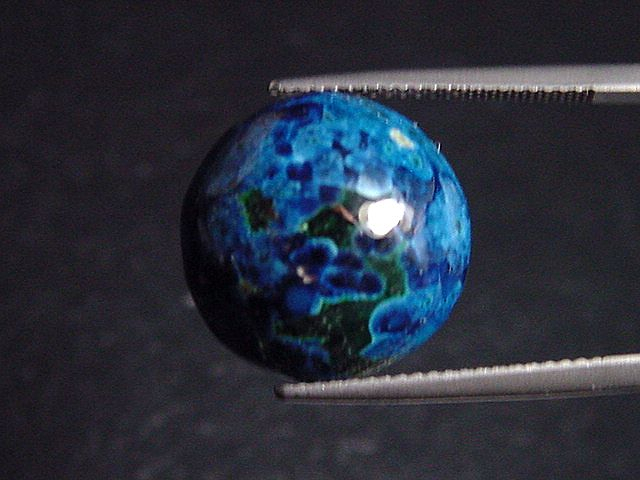 Shattuckite 19,57 Ct. round cabochon - Bisbee, Arizona, USA