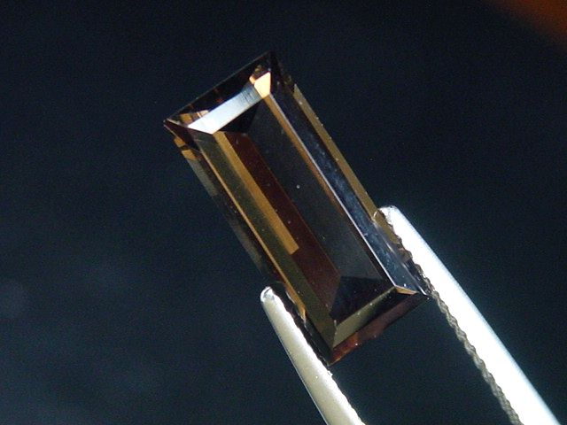 Smokey Quartz 3,03 Ct. baguette cut Brazil