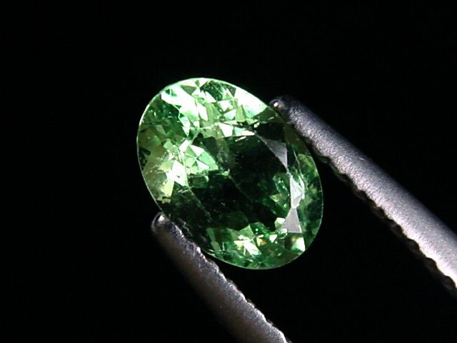 Tsavorit Granat 0,88 Ct. Spitzenfarbe Oval Tansania