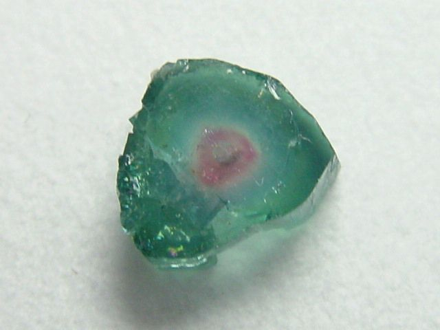 Watermelon Tourmaline 1,91 Ct. polished crystal slice Brazil