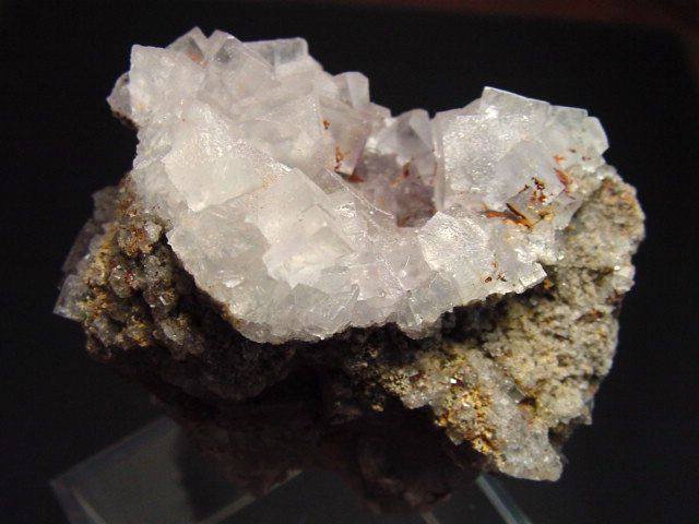 Fluorit Stufe 48 mm farblose Kristalle - Attika, Laurion, Griechenland