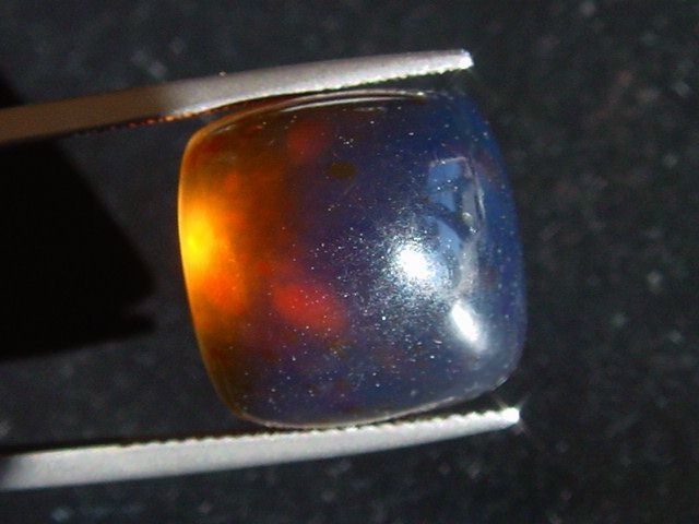 Blauer Bernstein 7,00 Ct. - 15 mm Kissen Cabochon Indonesien