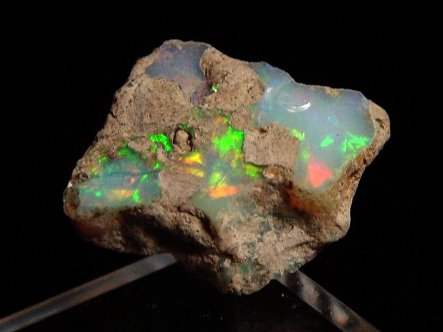 Edelopal roh / Opal Rohstein 23 mm feiner bunter Schimmer