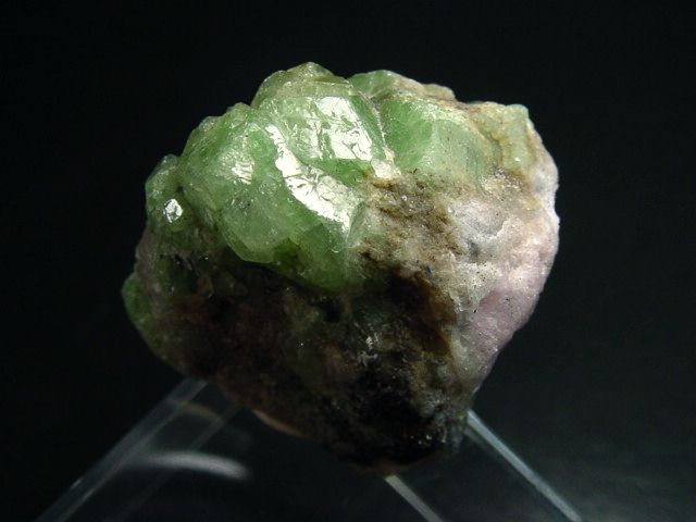 Tsavorit Granat mit Tansanit Stufe 37 mm - Merelani, Tansania