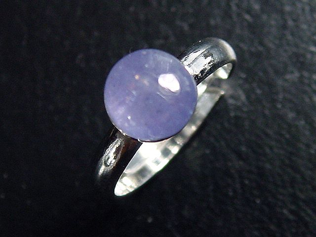 Tanzanite Ring 2,49 Ct. cabochon 925 Silver - open / any size