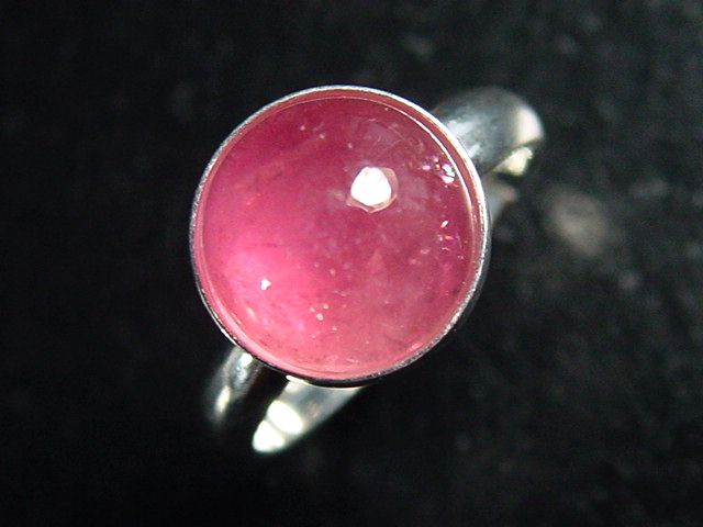 Rubellite Tourmaline Ring 4,60 Ct. cabochon 925 Silver - open / any size