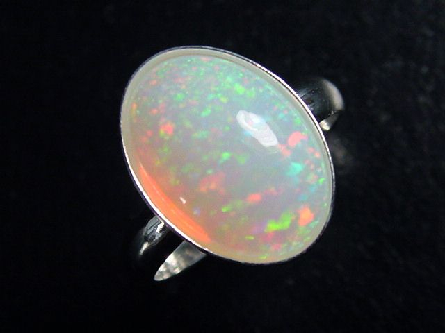 Opal Ring 3,65 Ct. ovaler Cabochon 925 massiv Silber - Größe offen anpassbar