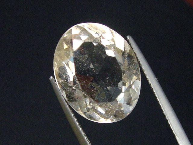 Clear Quartz 12,78 Ct. faceted Galenstock, Switzerland