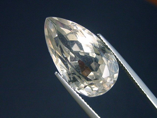 Clear Quartz 17,36 Ct. faceted Galenstock, Switzerland