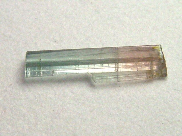 Tourmaline crystal 15,5 mm bicolor