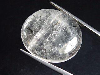 Tourmaline Quartz 32,86 Ct. - black needles - oval cabochon