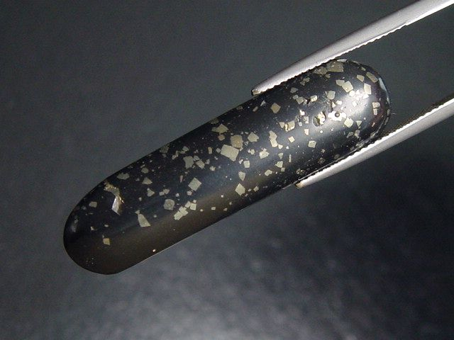 Pyrit in Schiefer 17,19 Ct. Cabochon geschliffen - Thüringen, D