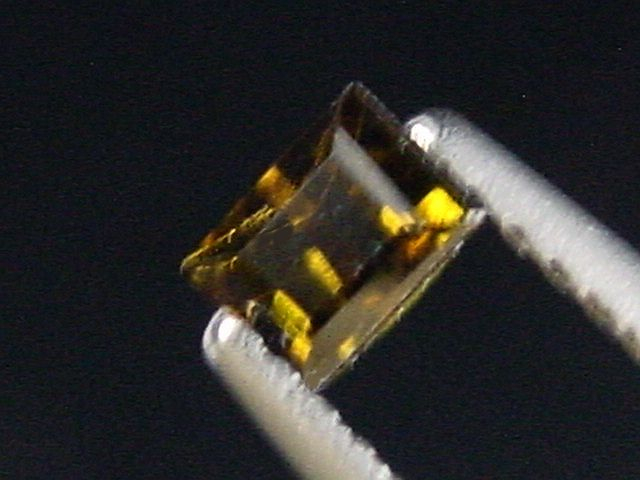 Dravit / brauner Turmalin 0,32 Ct. Baguette 4 x 3 mm Brasilien