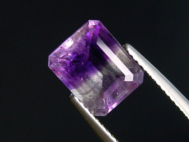 Amethyst with clear Quartz 2,80 Ct. bicolor octagon