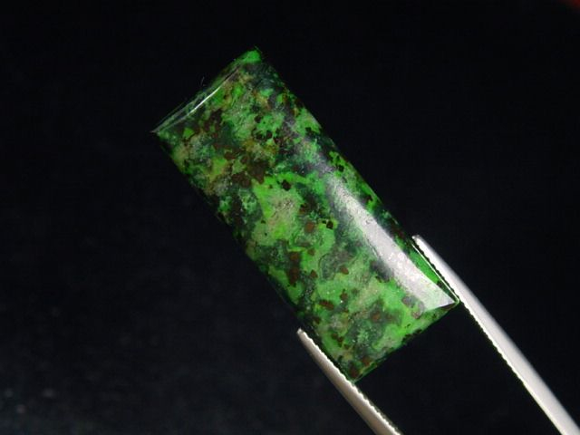 Spotted Jade 22,05 Ct. cabochon - Monte Viso, Piemont, Italy