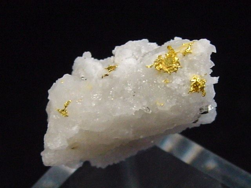 Gold kristallin in Quarz 14 mm Brusson, Val d'Aosta, Italien
