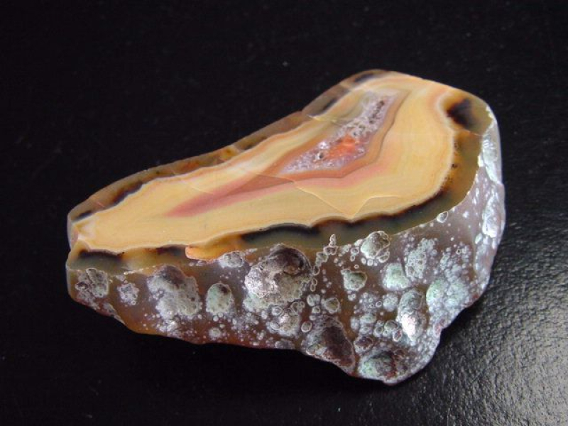 Achat Geode 60 mm mit schönem Farbkontrast - Idar Oberstein, Deutschland