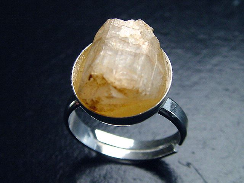 Phenakit Kristall Ring 925 Silber offene Größe - Piracicaba, Minas Gerais, Brasilien