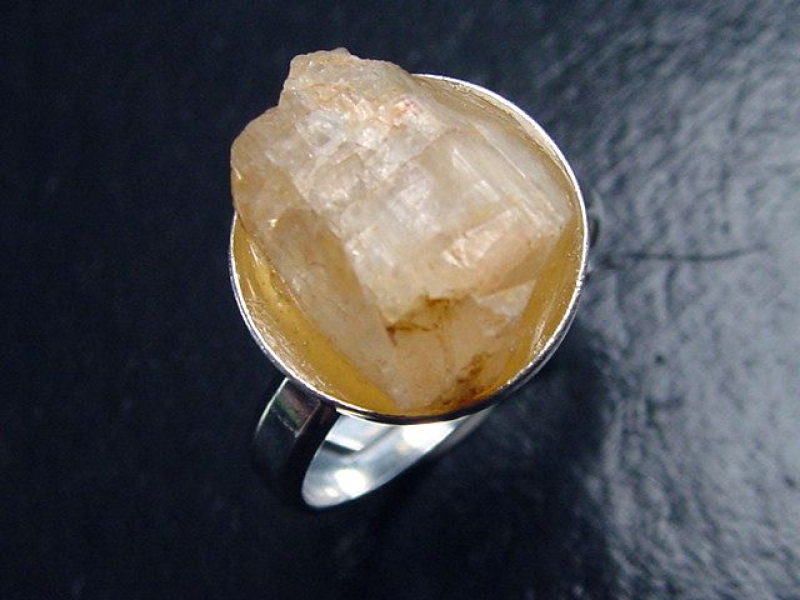 Phenakit Kristall Ring 925 Silber offene Größe - Piracicaba, Minas Gerais, Brasilien