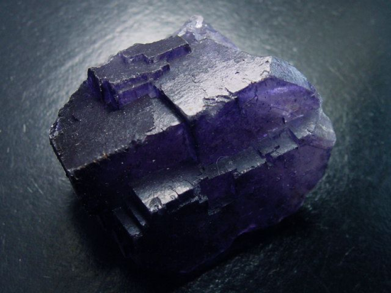 Fluorit Kristall Stufe 45 mm feines violett - Muzquiz, Mexiko