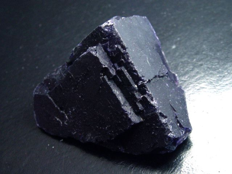 Fluorit Kristall Stufe 52 mm feines violett - Muzquiz, Mexiko
