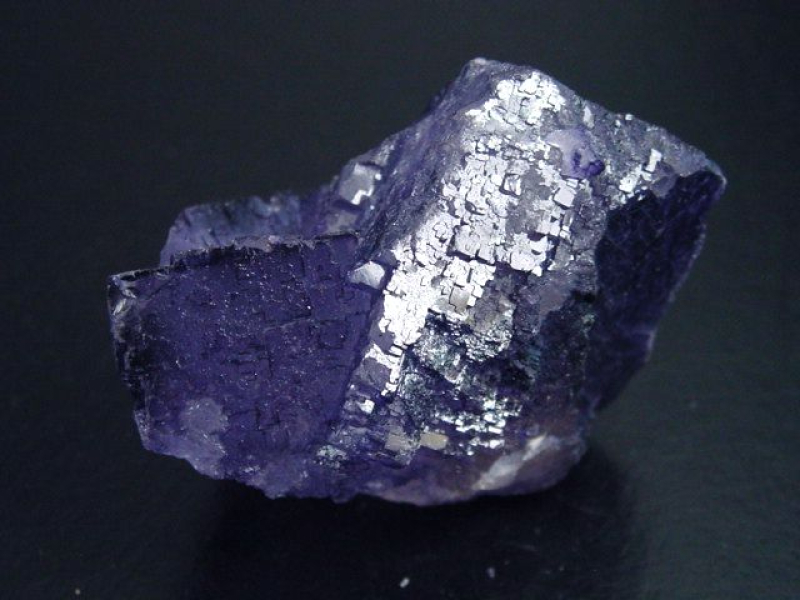 Fluorit Kristall Stufe 56 mm feines violett - Muzquiz, Mexiko