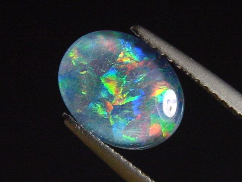 Opal 10 x 8 mm oval cabochon triplet - Australia