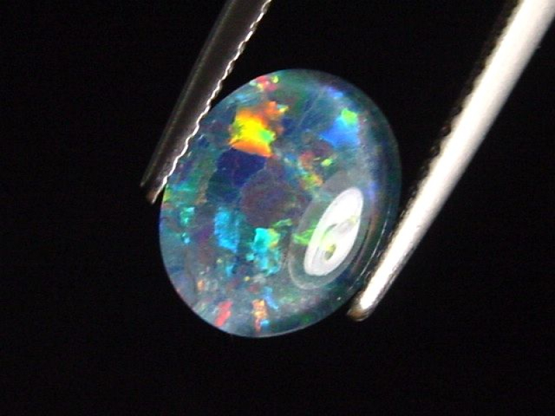 Opal 10 x 8 mm oval cabochon triplet - Australia