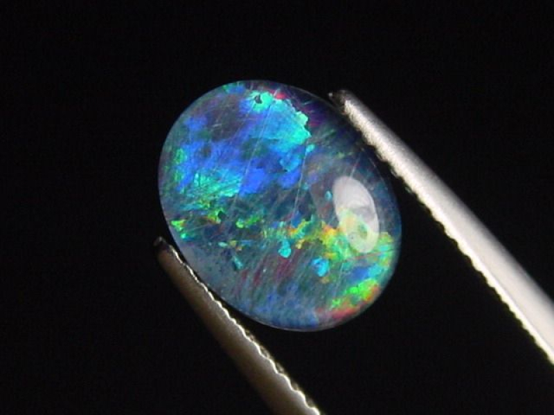 Opal 10 x 8 mm oval cabochon triplet - Australia