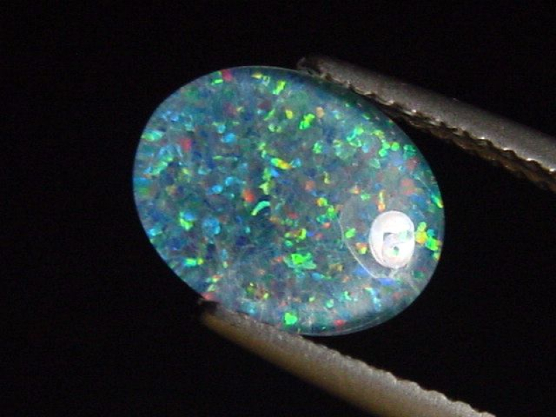 Opal / Edelopal 10 x 8 mm Oval Cabochon Triplette - Australien