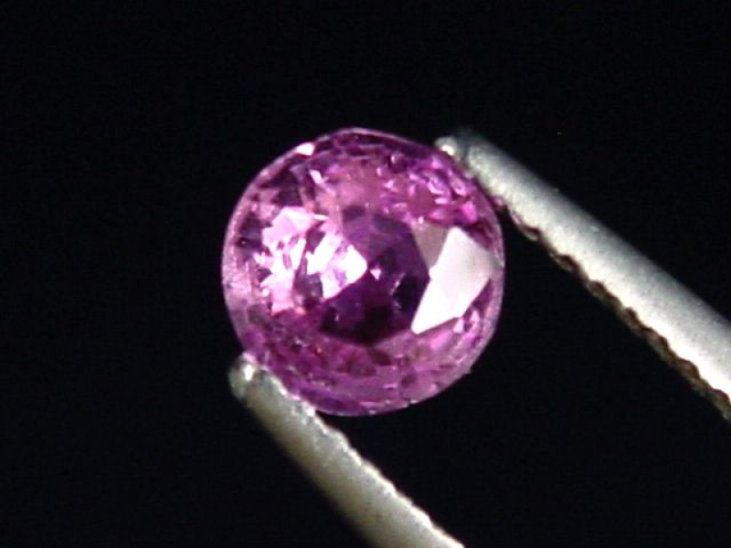 Saphir rosa 0,62 Ct. Naturfarbe Rund Tansania