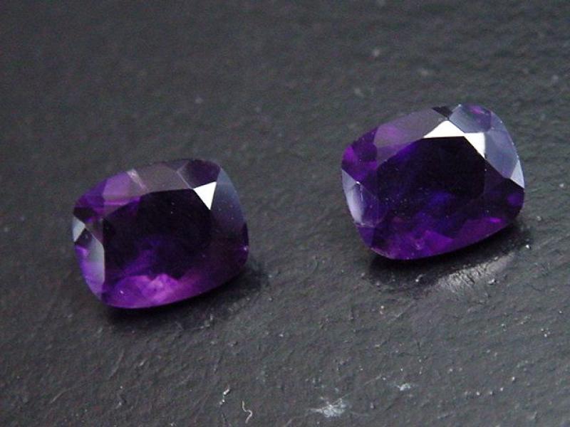 Amethyst Paar 5,76 Ct. Antikschliff 10 x 8 mm Brasilien