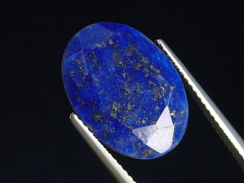 Lapislazuli 7,15 Ct. Oval facettiert 16 x 12 mm