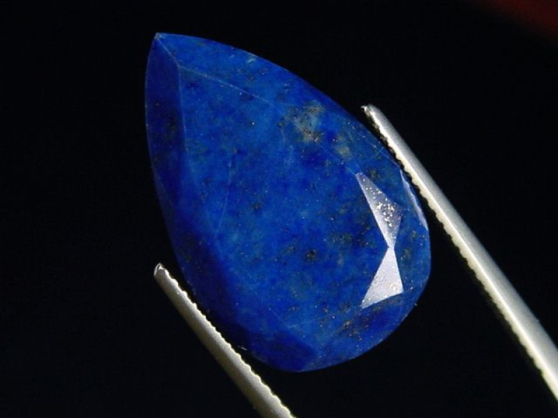 Lapislazuli 14,76 Ct. Tropfen facettiert 21 x 13 mm