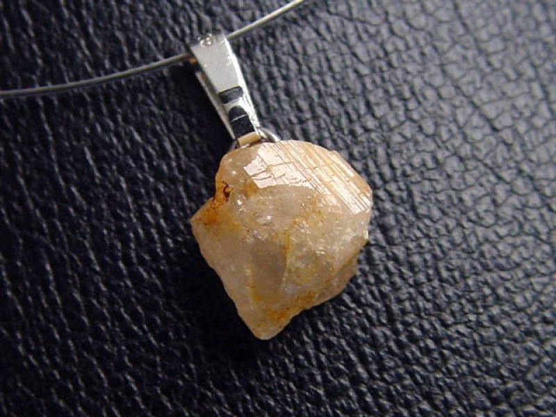 Phenakit Kristall Anhänger 925 Silber 10 mm - Piracicaba, Minas Gerais, Brasilien