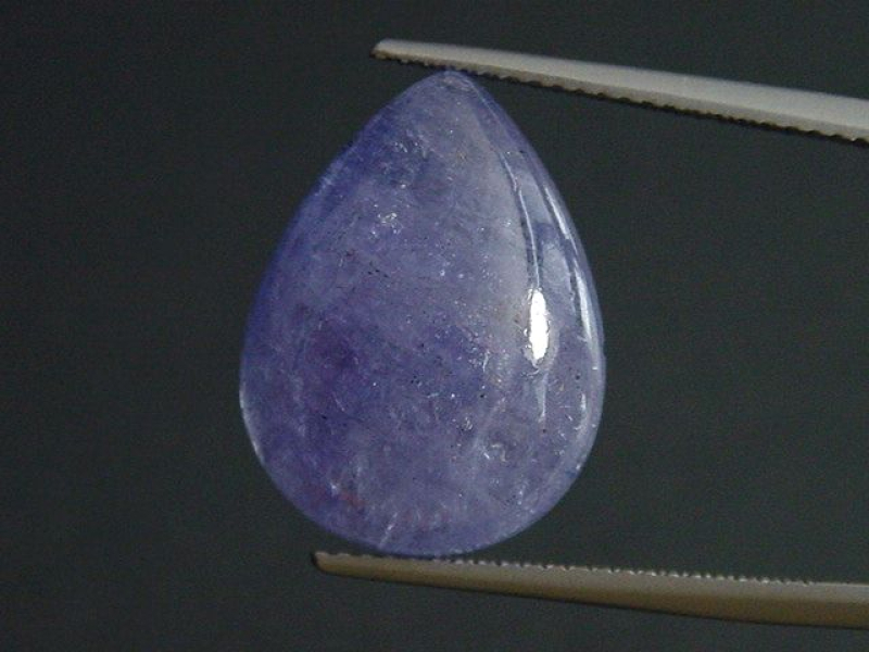 Tansanit 14,26 Ct. violett 18,5 x 14 mm Tropfen Cabochon