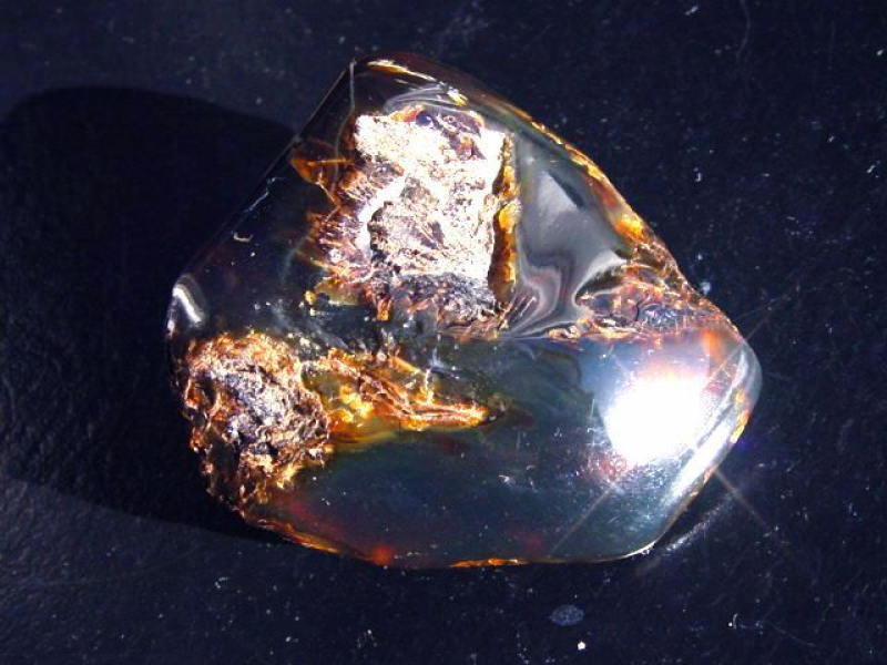 Blauer Bernstein 28,12 Gramm - 5,5 cm Sumatra, Indonesien