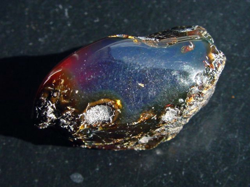 Blauer Bernstein 13,22 Gramm - 4,1 cm Sumatra, Indonesien